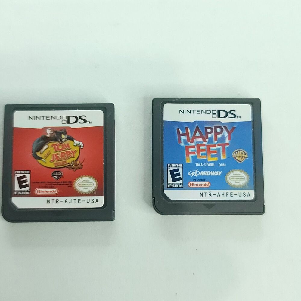 Tom and Jerry Tales And Happy Feet Lot Of 2 Nintendo DS Tested Works